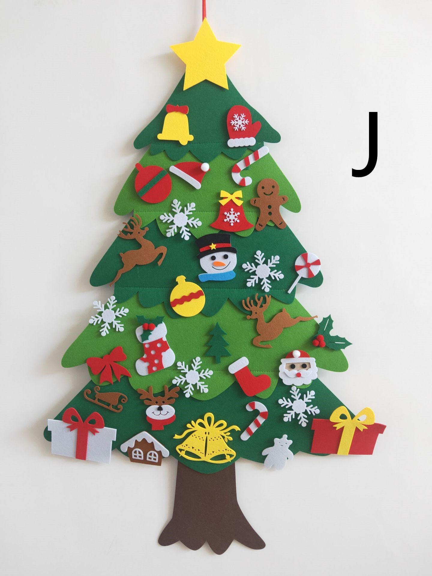 Felt Christmas Tree With Three-dimensional Christmas Tree