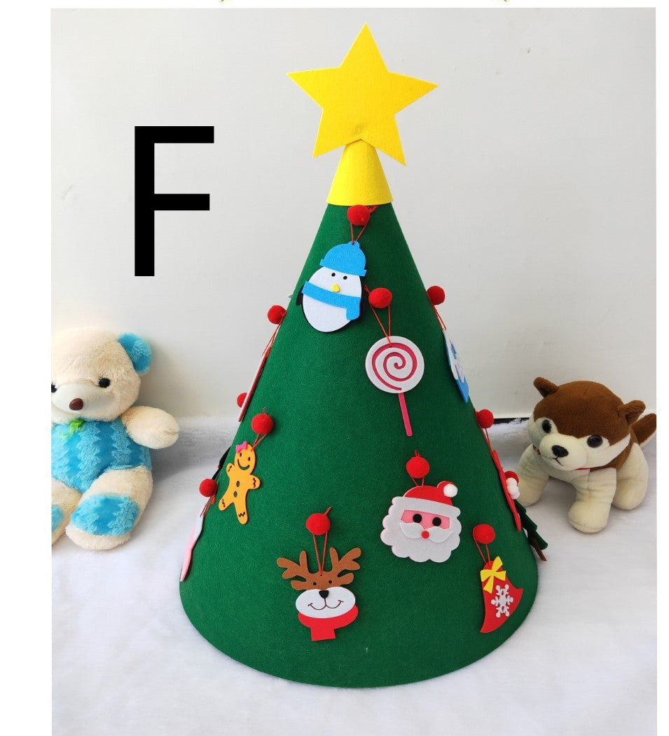 Felt Christmas Tree With Three-dimensional Christmas Tree