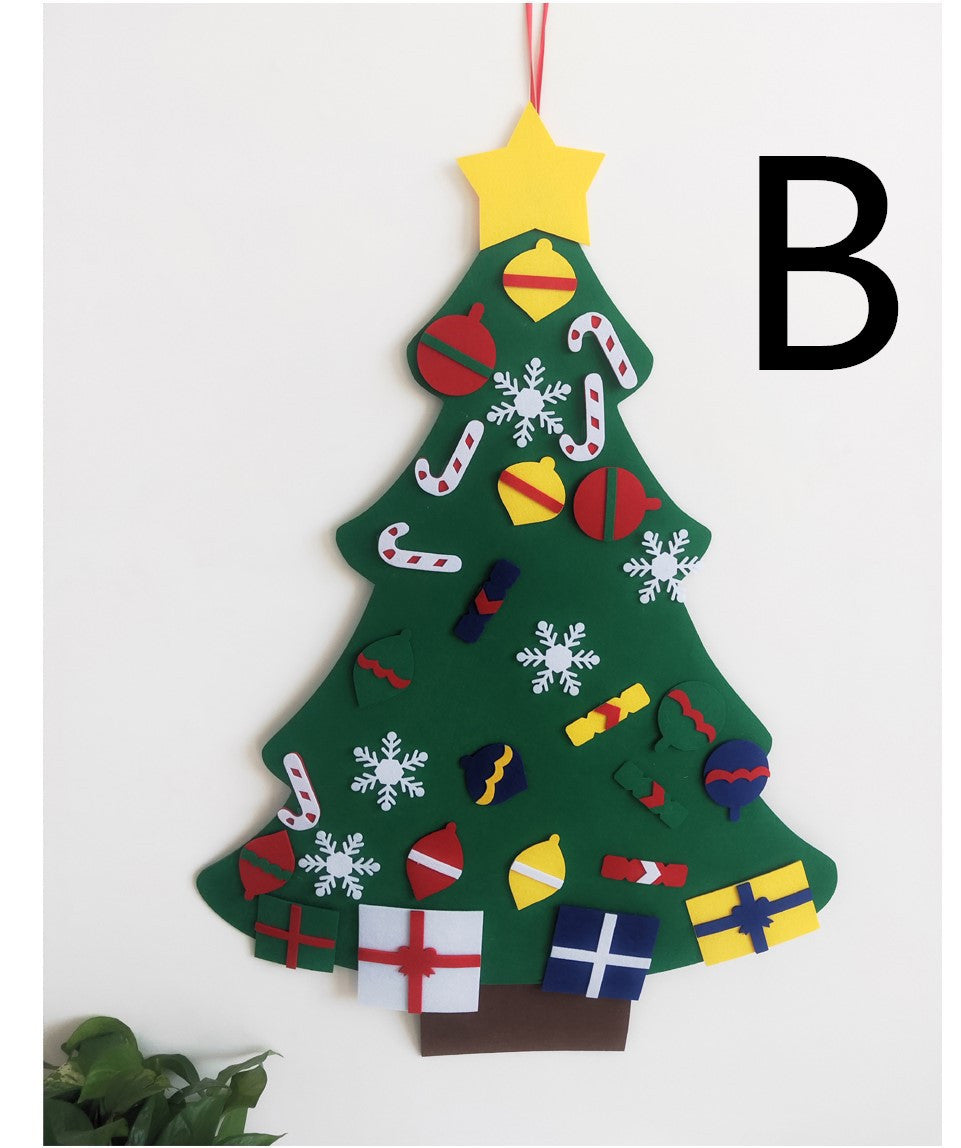 Felt Christmas Tree With Three-dimensional Christmas Tree