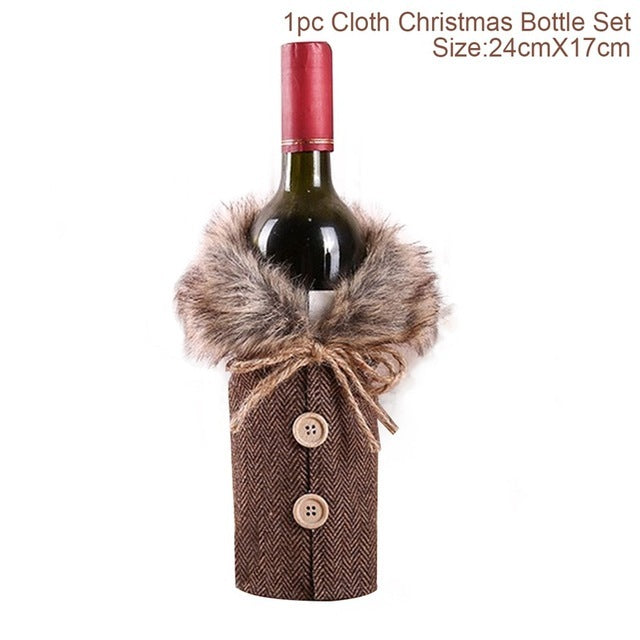 Wine Bottle Socks - Christmas Decorations