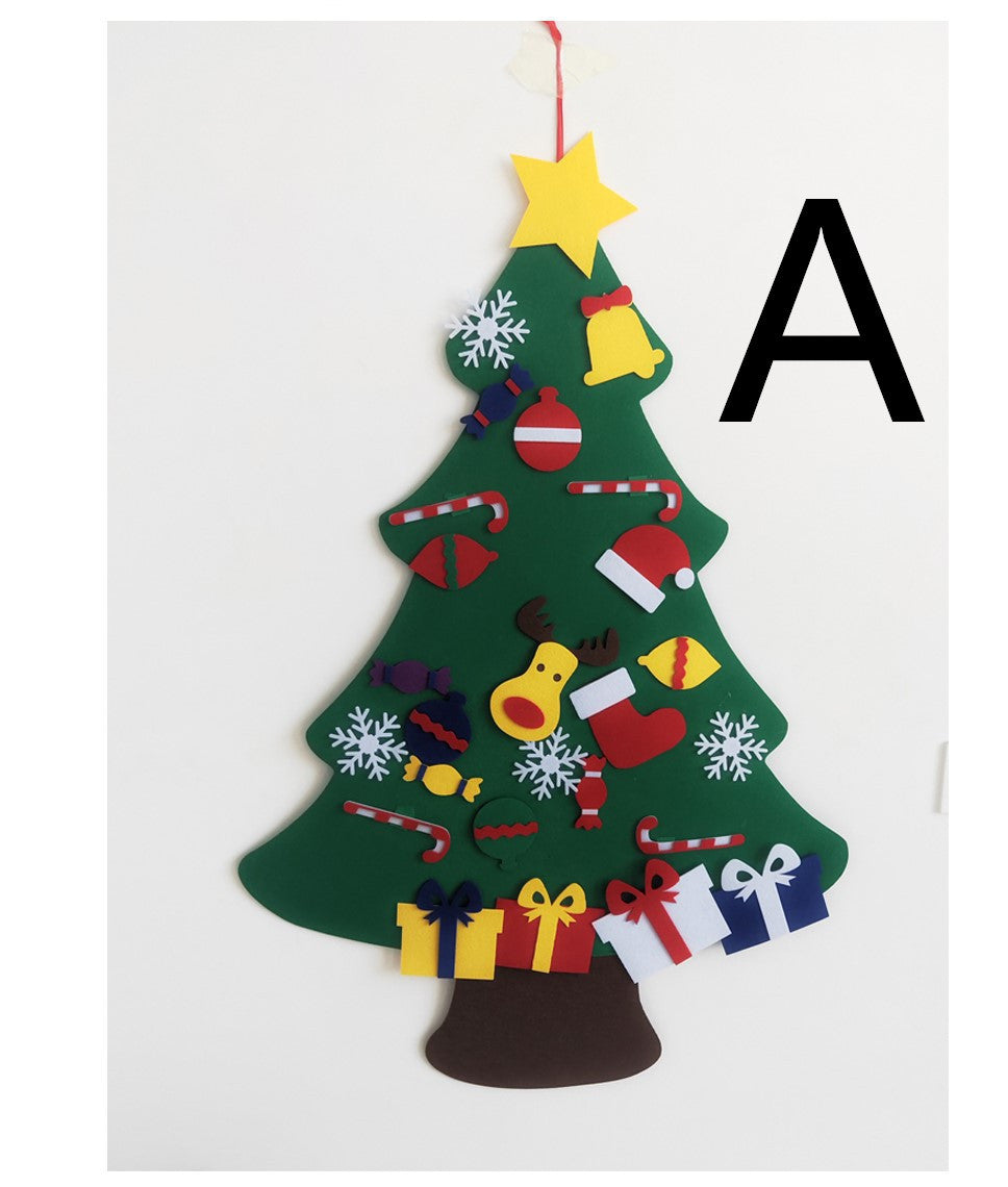 Felt Christmas Tree With Three-dimensional Christmas Tree