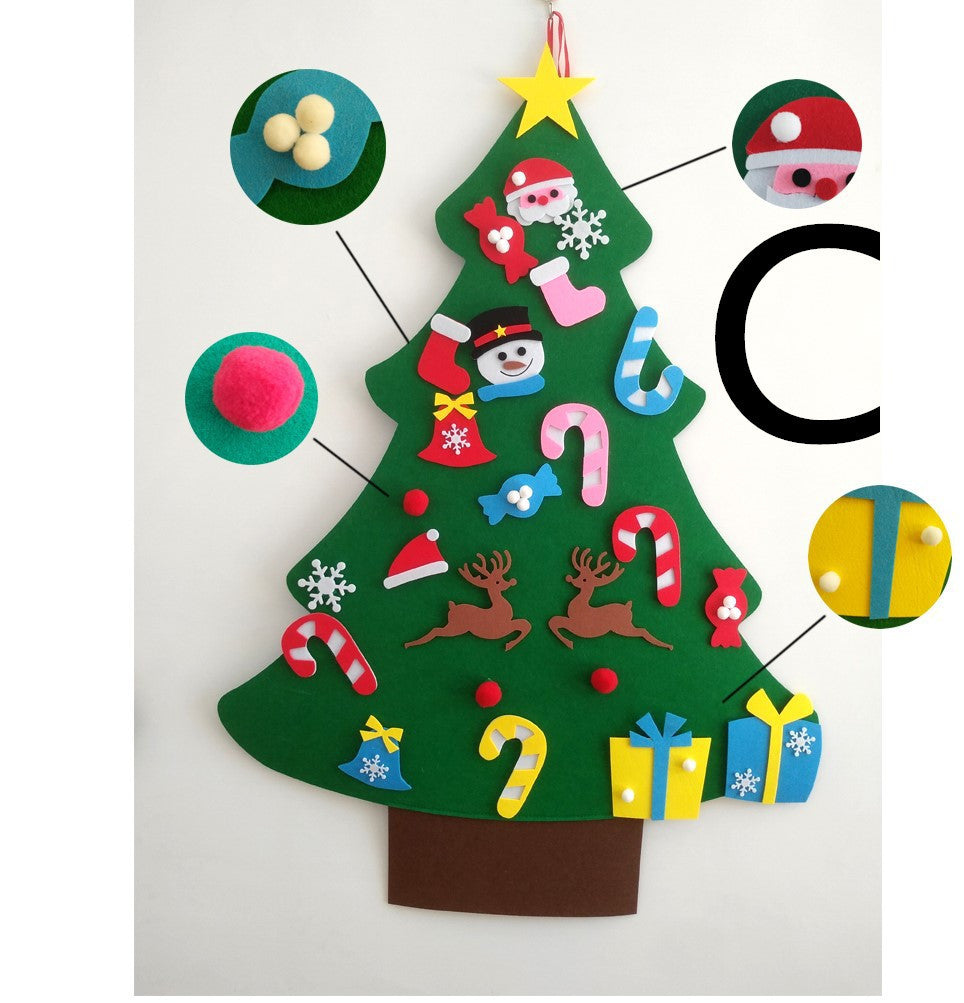 Felt Christmas Tree With Three-dimensional Christmas Tree