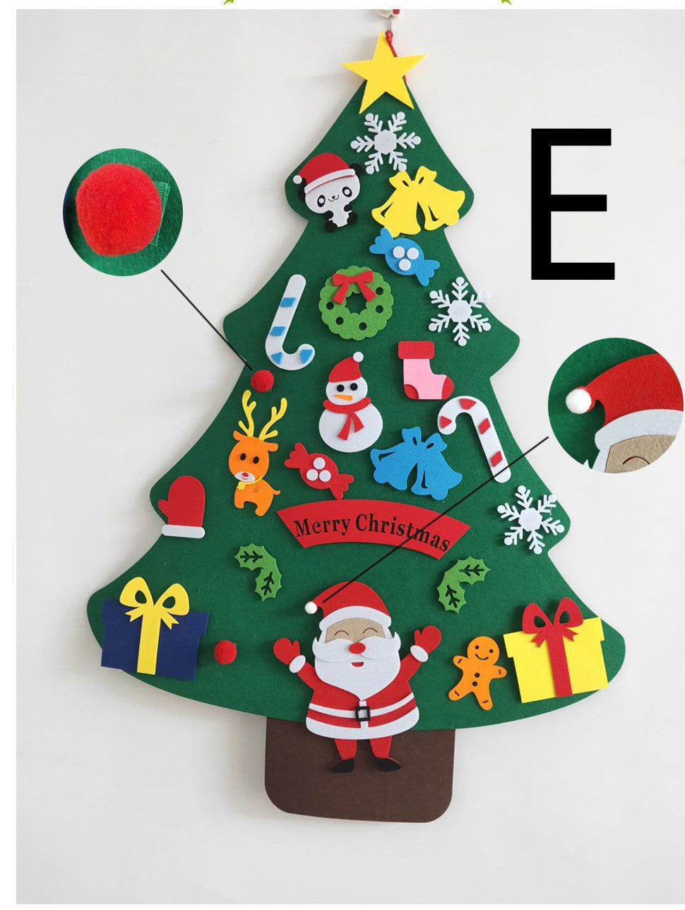 Felt Christmas Tree With Three-dimensional Christmas Tree